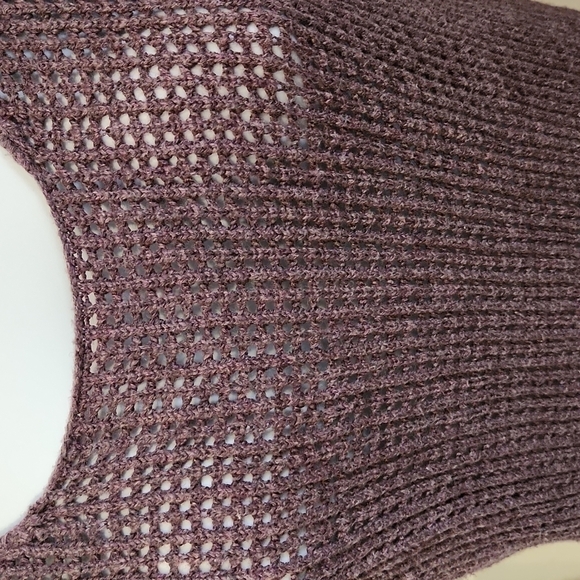 𝅺Mossimo Purple Scoop Neck High/Low Sweater - Picture 2 of 5